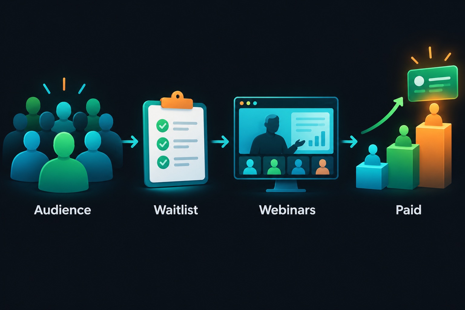 How Kleo reached $62K MRR: co-founders' LinkedIn audiences feed a waitlist, webinars and masterclasses, then laddered beta spots convert into paid subscriptions